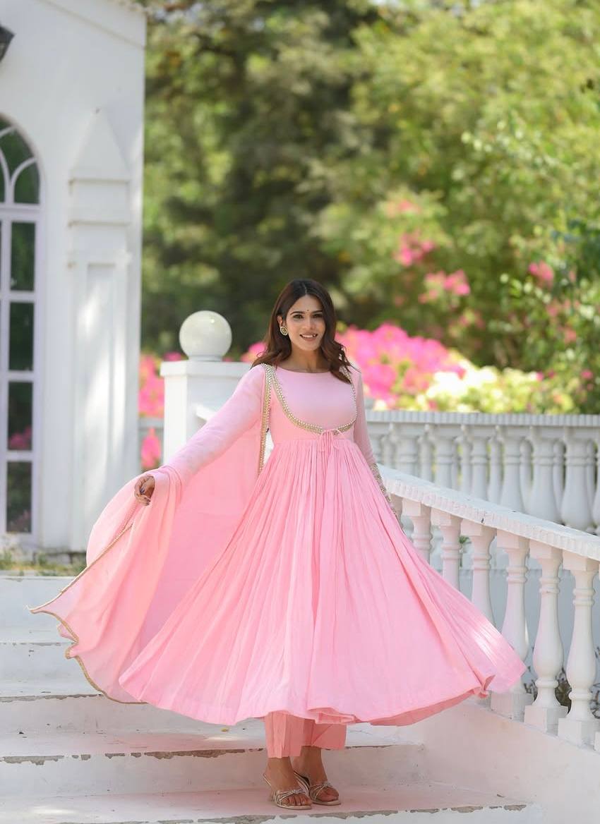 The Sovereign Rosewater Flared Anarkali